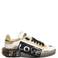 Multicolor Crystal StuddedLOVE Sneakers Shoes