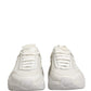 White Leather Daymaster Low Top Sneakers Shoes