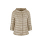 Beige Polyamide Full-Length Jacket