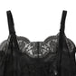 Black Silk Lace Slip Lingerie Chemise Sleepwear