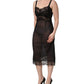 Black Silk Lace Slip Lingerie Chemise Sleepwear