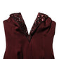Maroon Embellished Vneck Evening Gown Dress
