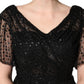 Black Sequinned Mermaid Evening Gown Dress