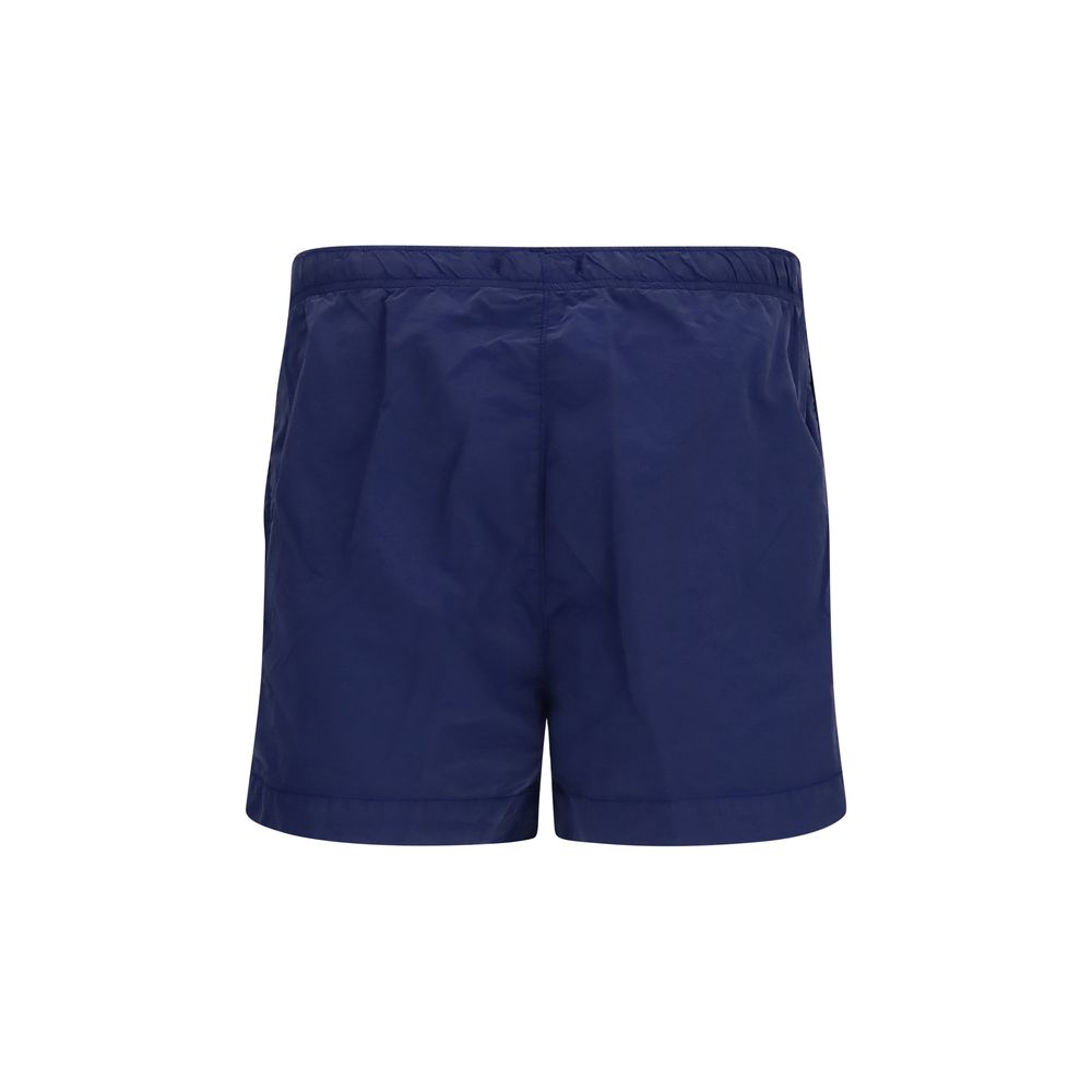 Blue Nylon Shorts