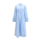 Blue Cotton Casual Dress