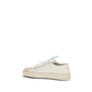 White Fabric Low Top Sneakers