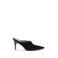 Black Suede Leather Mules