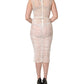 White Floral Lace Sheer Sleeveless Midi Dress