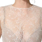 White Floral Lace Sheer Sleeveless Midi Dress