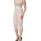 White Floral Lace Sheer Sleeveless Midi Dress