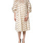Ivory Fringe Layered Shift Midi Dress