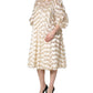 Ivory Fringe Layered Shift Midi Dress