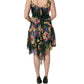 Multicolor Floral Print Sleeveless Mini Dress