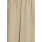 Beige Silk Casual Pants