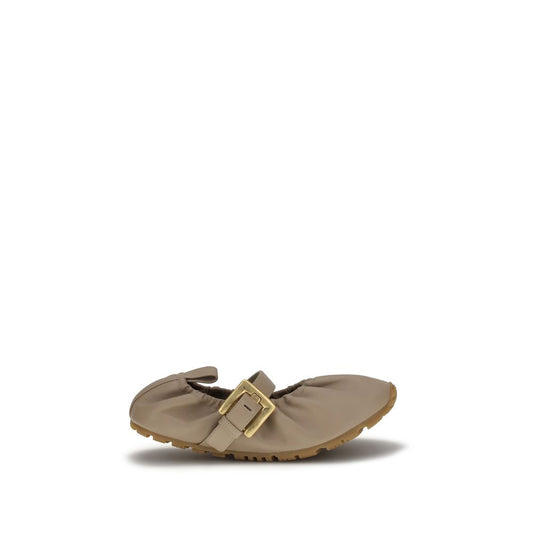 Beige Lamb Ovis Aries Aries Ballet Flats