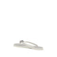 White Rubber Flat Sandals