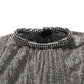 Silver Rhinestones Long Sleeves Bodysuit Mini Dress