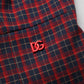 Red Black Checkered ShortSleeve Sheath Dress