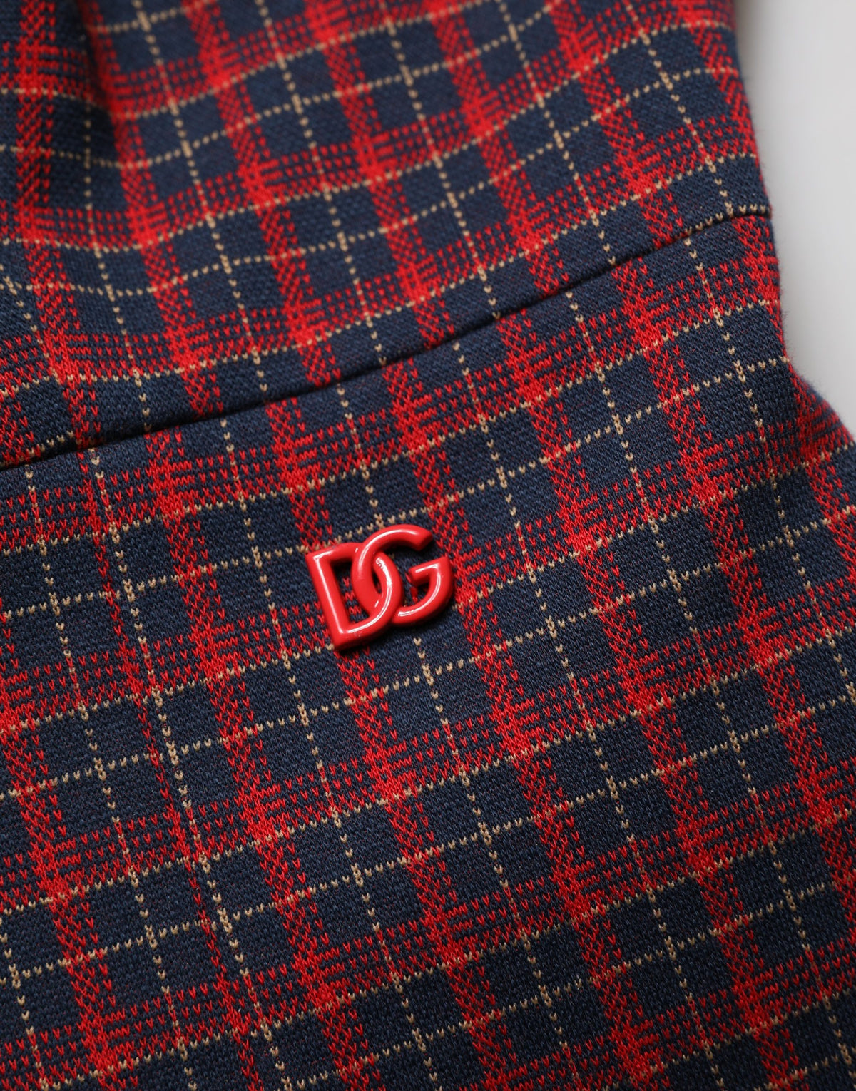 Red Black Checkered ShortSleeve Sheath Dress