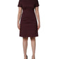 Red Black Checkered ShortSleeve Sheath Dress