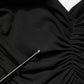 Black Jersey Calf Length Cut-Out Ruched Dress