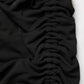 Black Jersey Calf Length Cut-Out Ruched Dress