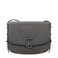 Gray Leather Crossbody Bag