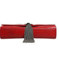 Kate Tassel Chain Bag in Red Crocodile Embossed Leather