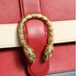 Dionysus Bamboo Medium Top Handle Bag White Blue Red