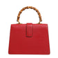 Dionysus Bamboo Medium Top Handle Bag White Blue Red