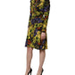 Multicolor Grape Print LongSleeve Midi Dress