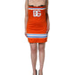 Orange Cotton Superbowl Football Inspired Mini Dress