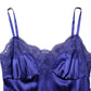 Blue Sleeveless Lace Trim A-line Gown Dress