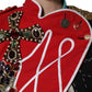 Multicolor Asymmetrical Ornate Jewel Cropped Jacket
