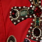 Multicolor Asymmetrical Ornate Jewel Cropped Jacket