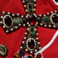 Multicolor Asymmetrical Ornate Jewel Cropped Jacket