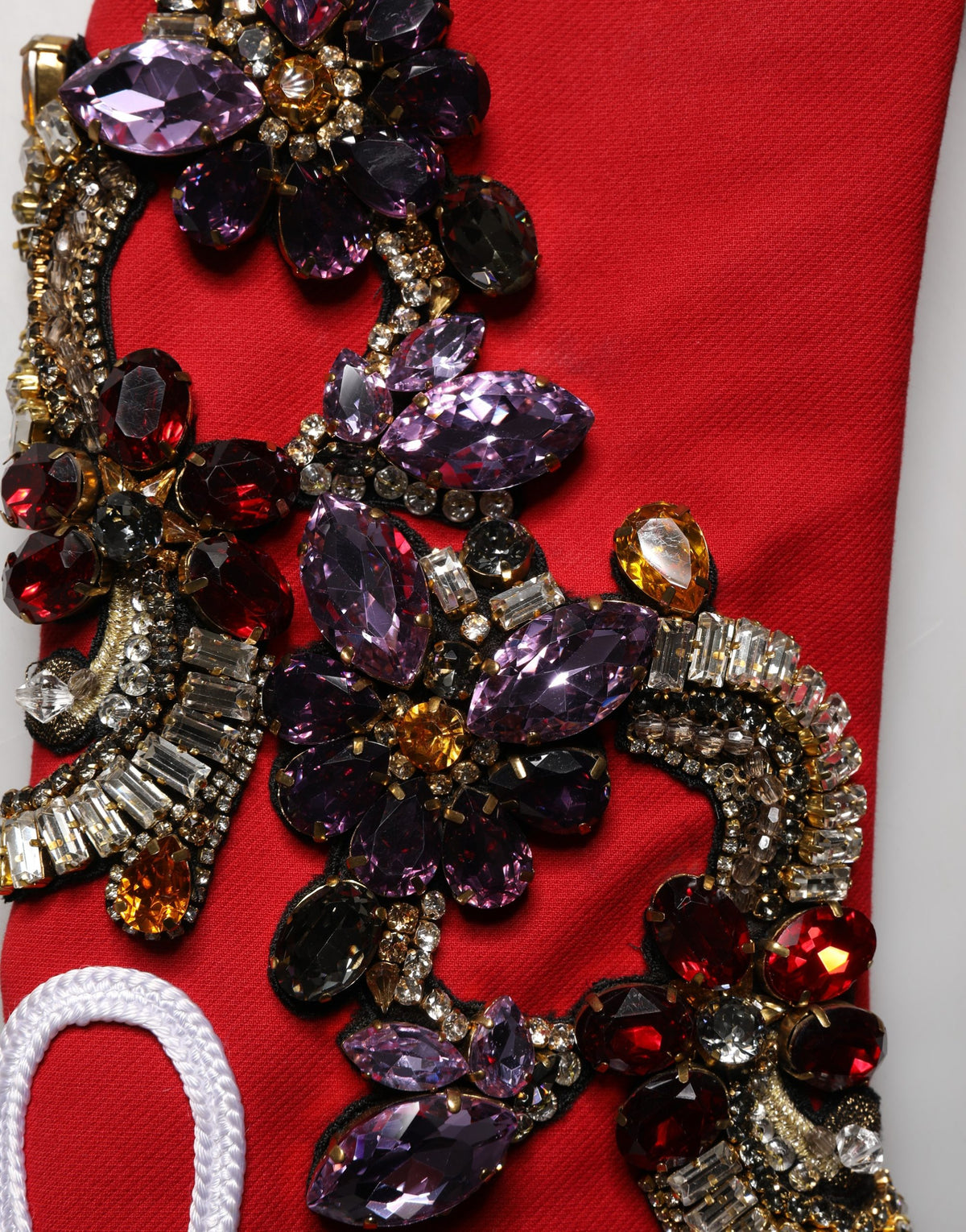 Multicolor Asymmetrical Ornate Jewel Cropped Jacket
