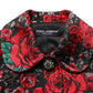 Multicolor Floral Brocade ButtonBlazer Jacket