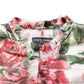 Multicolor Peony Print Polyester Coat Jacket
