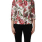 Multicolor Peony Print Polyester Coat Jacket