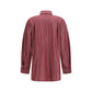 Bordeaux Polyester Pattern Shirt