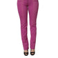 Purple Cotton Slim Fit Denim Trouser Jeans