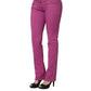Purple Cotton Slim Fit Denim Trouser Jeans