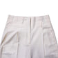 White Skinny High Waist Chino Cropped Trouser Pants