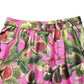 Fuchsia Fig Fruit Leaf Tapered Trouser Pants