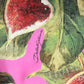 Fuchsia Fig Fruit Leaf Tapered Trouser Pants
