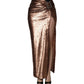 Rose Gold Embellished Sequinned Maxi Skirt