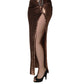 Rose Gold Embellished Sequinned Maxi Skirt