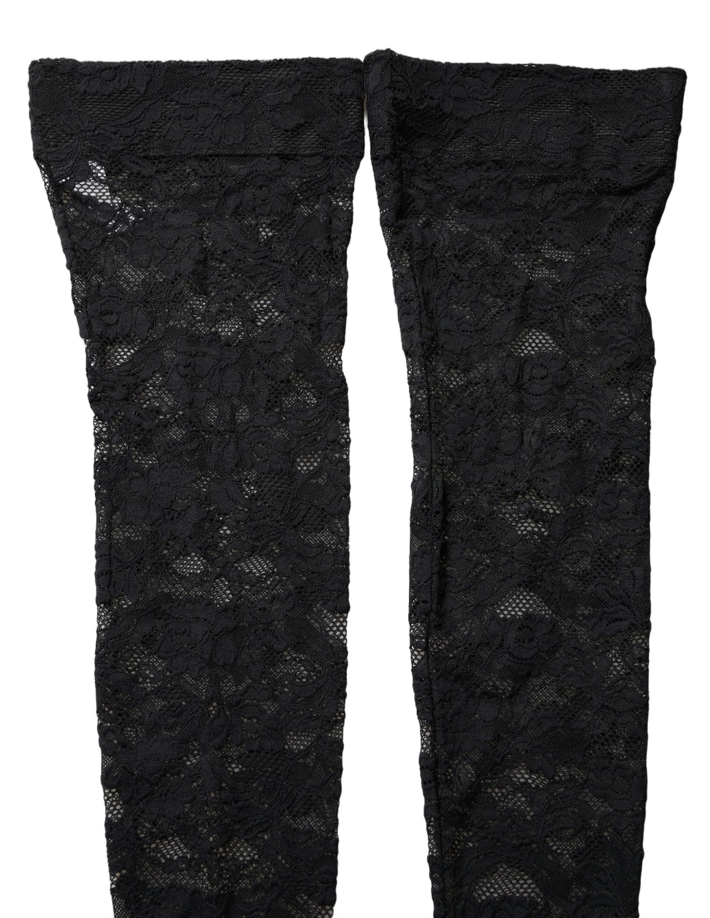 Black Floral Lace Thigh High Stockings Socks