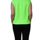 Neon Green DG Sequined Sleeveless Jersey Top